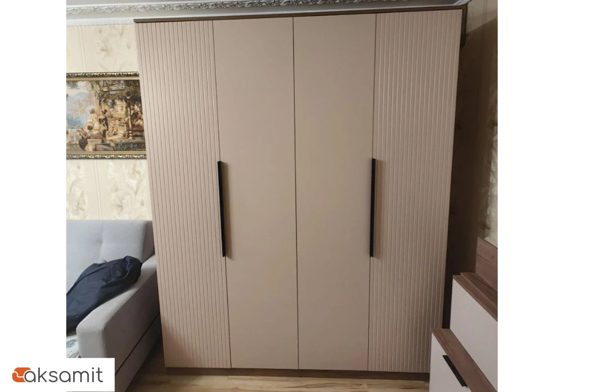 Шкаф 2х-дверный для одежды Тоскана (Дуб Табачный/Бисквит)