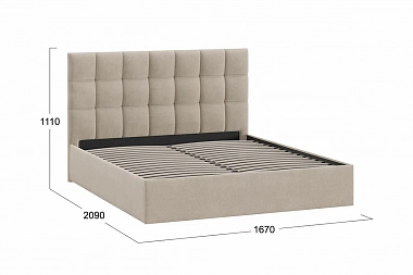 Кровать Эмбер без ПМ 160х200 (Мокко светлый)