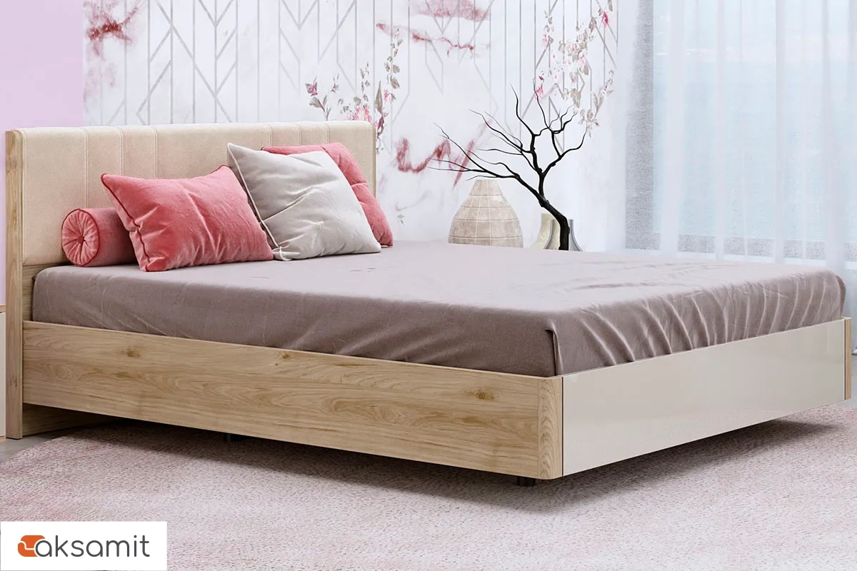 Кровать КР-5013-ГС-КГ-В 160х200 (Гикори Джексон Светлый/Кашемир Глянцевый/Велюр) Кровать КР-5013-ГС-КГ-В 160х200 (Гикори Джексон Светлый/Кашемир Глянцевый/Велюр)