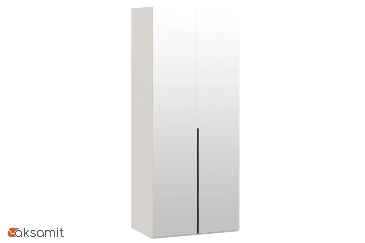 Шкаф для одежды Порто СМ-393.07.004 (580) с 2 зеркальными дверями (Кашемир матовый)