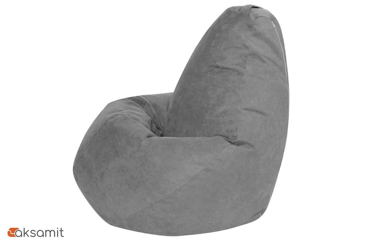 Кресло Мешок Груша (Серый / Велюр) 4XL