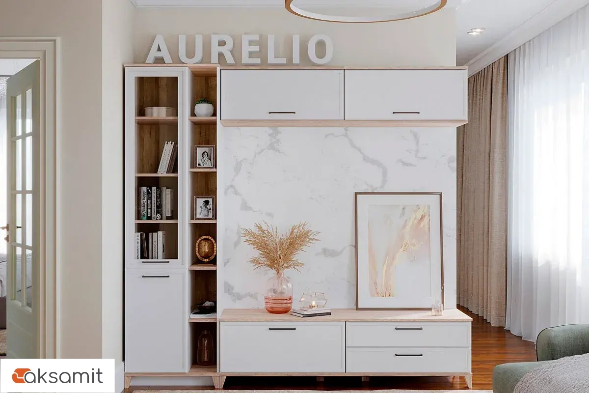Гостиная Aurelio 7 (Белый/Блеквуд Сатиновый) Гостиная Aurelio 7 (Белый/Блеквуд Сатиновый)
