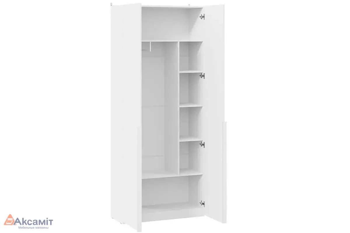 Шкаф для одежды Порто СМ-393.07.223 (366) (Белый жемчуг/Белый софт)