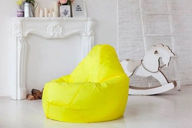 Кресло Мешок Груша Желтое (Оксфорд) XL