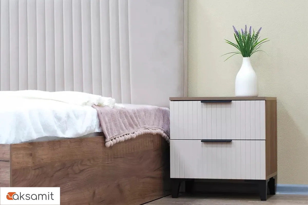 Тумба прикроватная Тоскана (Дуб Табачный/Бисквит)