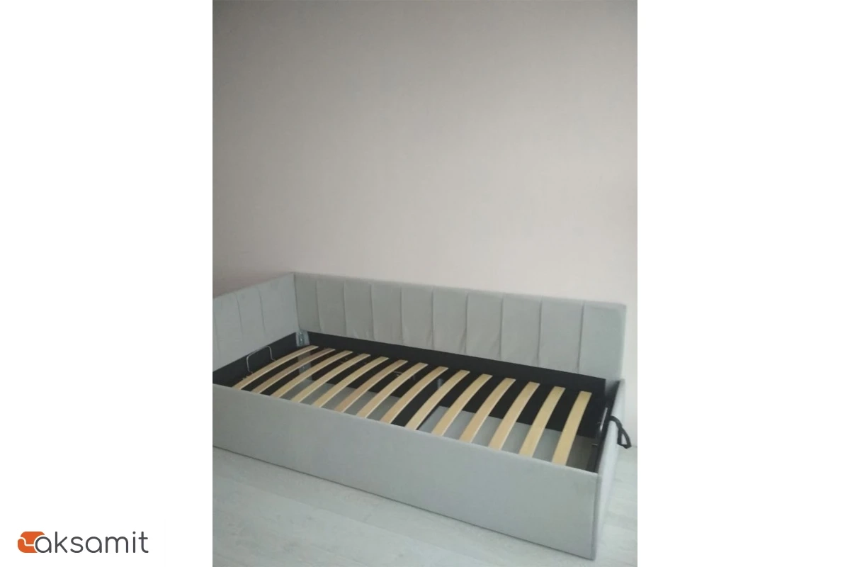 Кровать Мика с ПМ 90х200 универсальная Newtone Light GREY Кровать Мика с ПМ 90х200 универсальная Newtone Light GREY
