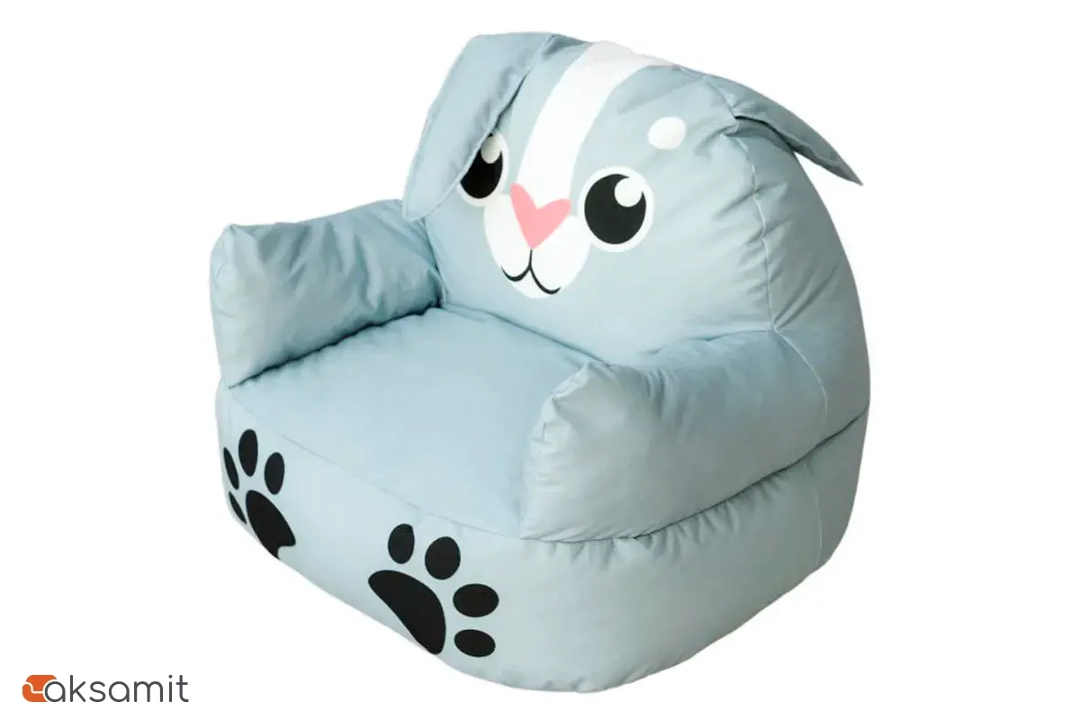 Пуфик Зайчик S Голубой