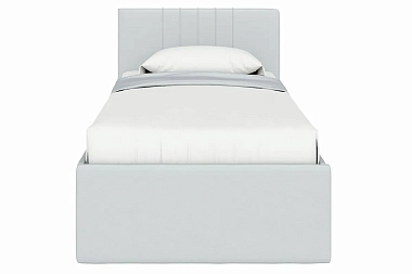 Кровать Соло односпальная с ПМ 90х200 (Newtone Light Grey/Светло-серый)