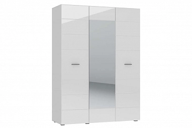 Шкаф 3-х дверный Gloss Белый/Белый глянец (72374528)