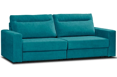 Диван Vega 2 (Набивные подушки/Отстрочка/НПБ) Тиффани Бирюзовый