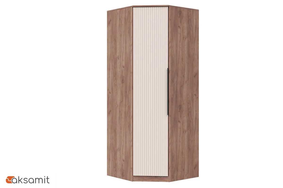 Шкаф угловой Тоскана (Дуб Табачный/Бисквит)