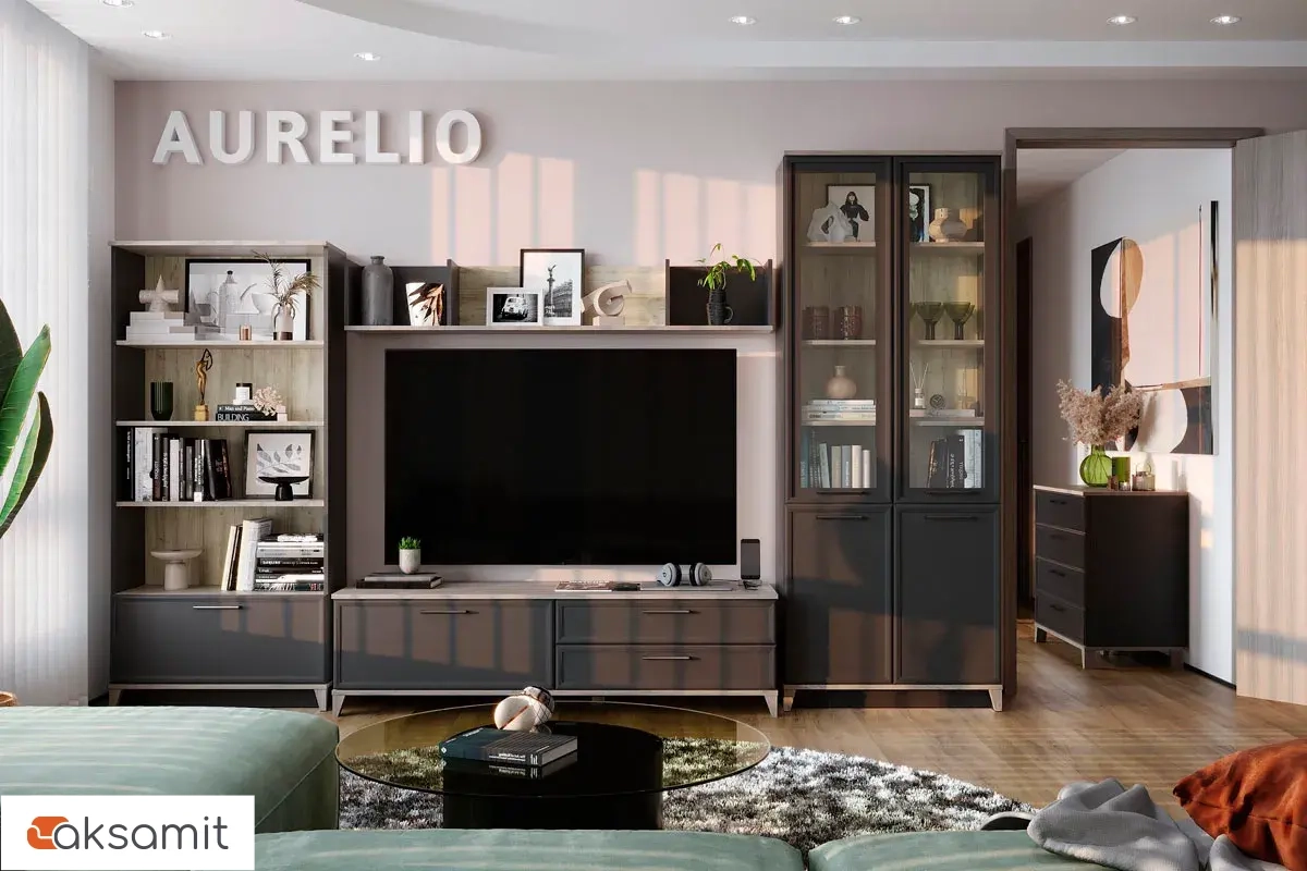 Шкаф МЦН Aurelio 2 (Антрацит/Блеквуд Сатиновый) Шкаф МЦН Aurelio 2 (Антрацит/Блеквуд Сатиновый)