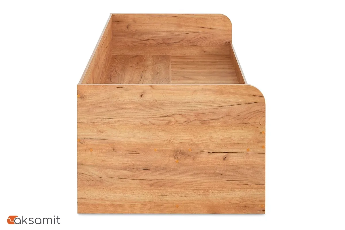 Кровать комбинированная Хилтон 90х200 Тип 1 (Дуб Крафт Золотой/Белый матовый)