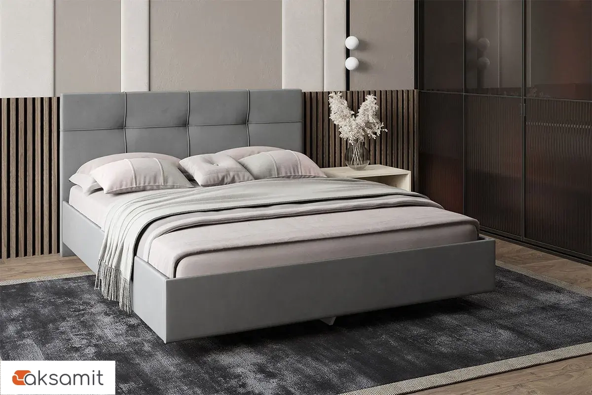Кровать Каприз на латах 160х200 (Newtone Light GREY (светло-серый)) Кровать Каприз на латах 160х200 (Newtone Light GREY (светло-серый))