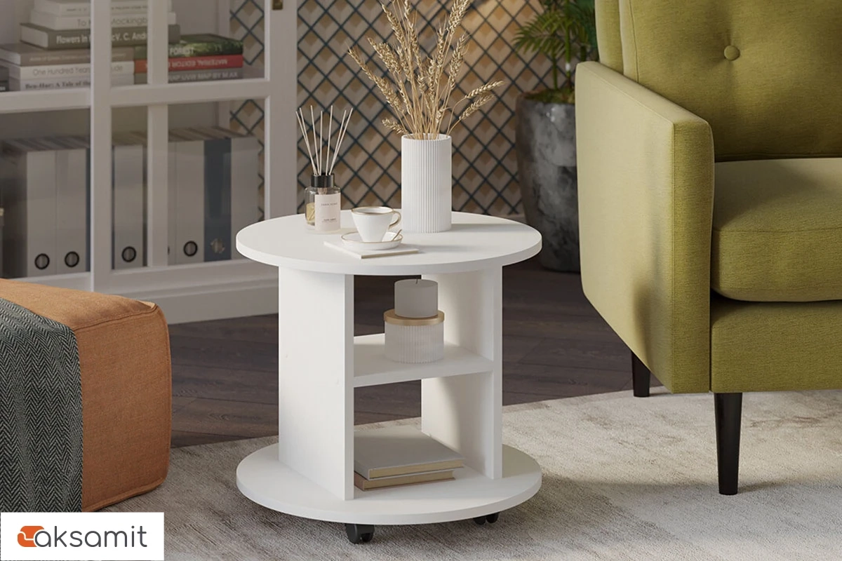 Стол журнальный Остин (Белый ясень)