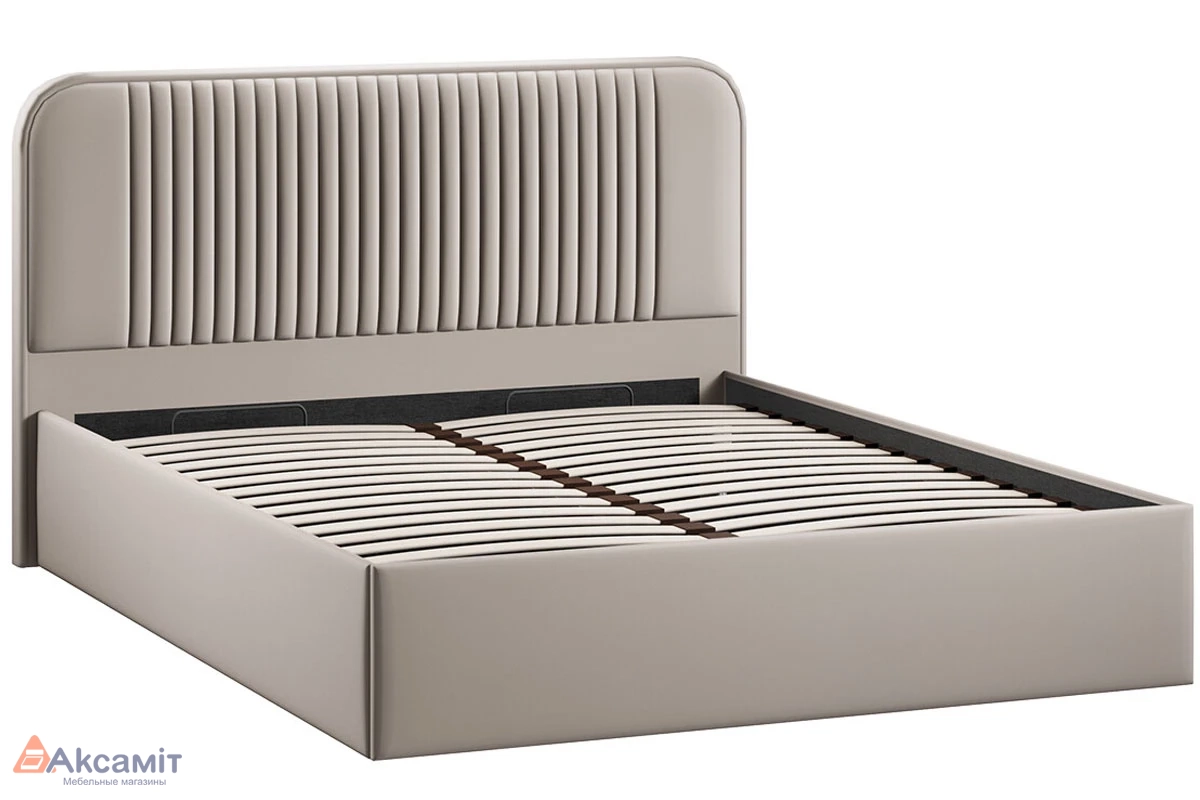 Кровать Тиффани с ПМ Тип 1 и заглушиной 160х200 (Велюр/Confetti Smoke)