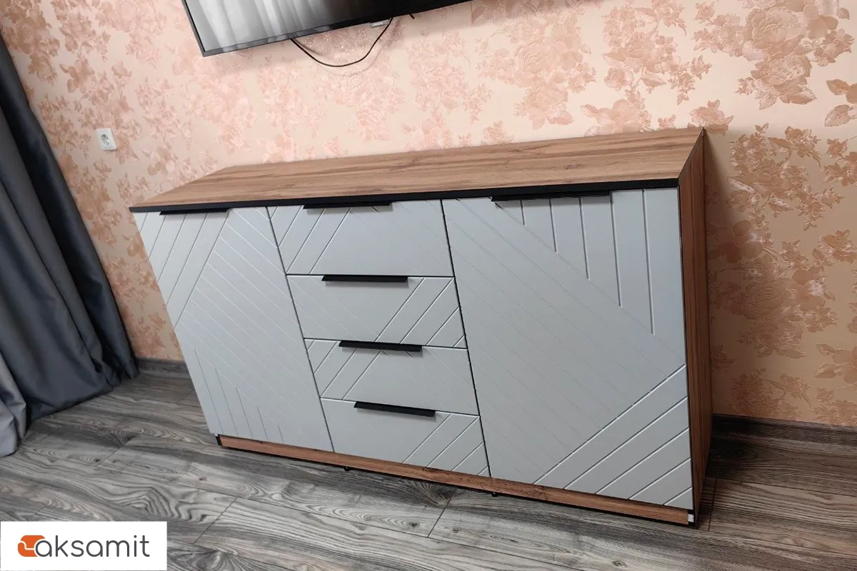 Комод Квадро №1500.1 (Дуб Вотан / Мартини) Комод Квадро №1500.1 (Дуб Вотан / Мартини)
