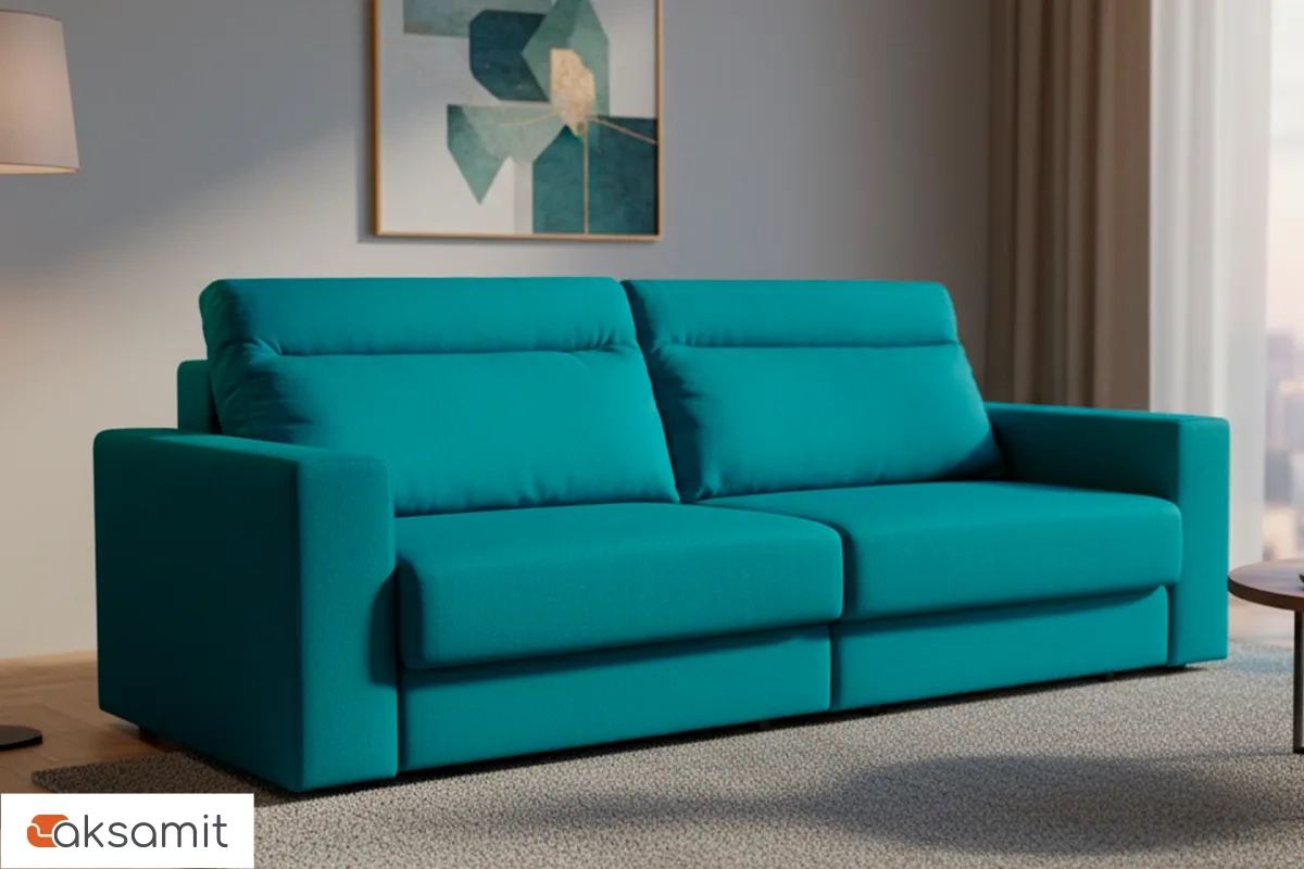 Диван Vega 2 (Набивные подушки/Отстрочка/НПБ) Джекпот Блю