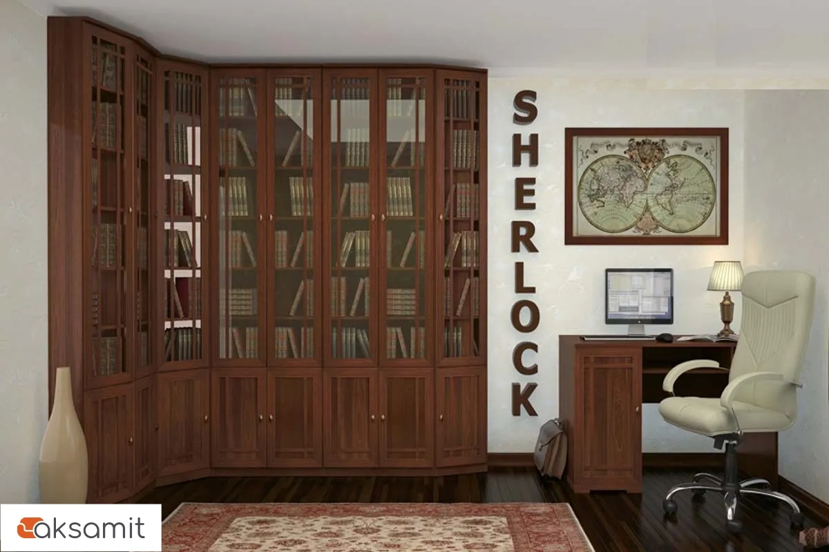 Библиотека Sherlock (Орех Шоколадный) фото