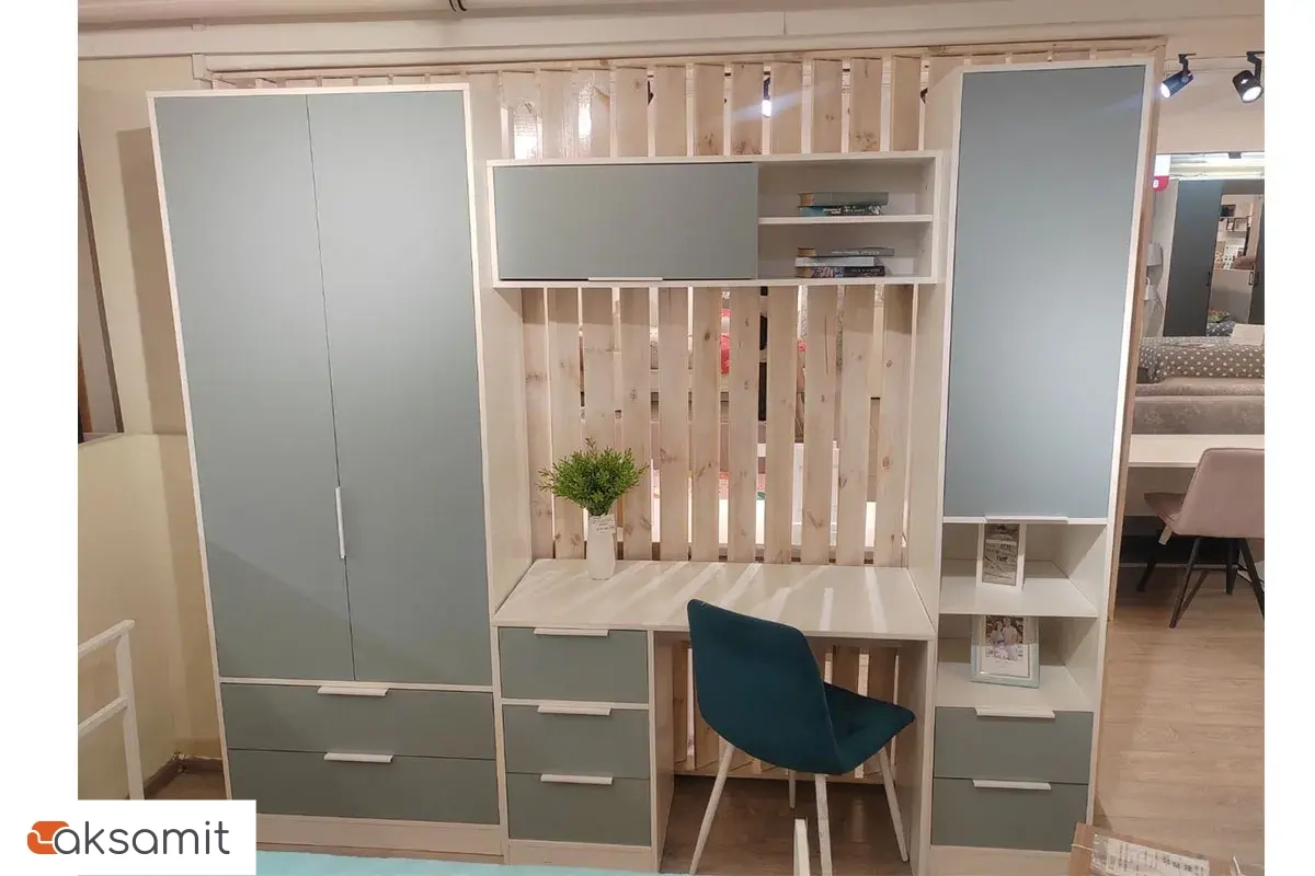 Набор детской мебели Марли (Белый/Серо-голубой)