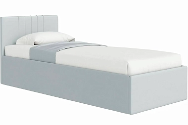 Кровать Соло односпальная с ПМ 90х200 (Newtone Light Grey/Светло-серый)