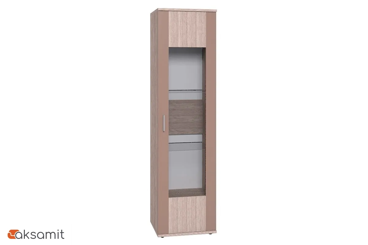 BERLIN 15 Витрина (Ясень Шимо Светлый/Шоколад Глянец) фото