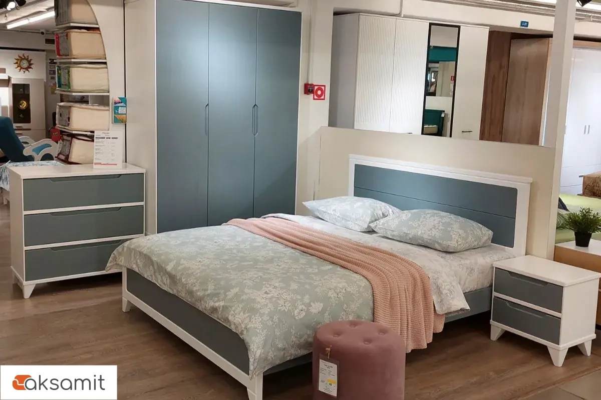 Тумба прикроватная Соня (массив) (Белый/Серый)