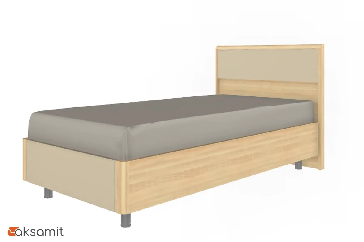 Кровать КР-5005-АС-КМ 90х190 (Ясень Асахи/Кашемир Матовый) Кровать КР-5005-АС-КМ 90х190 (Ясень Асахи/Кашемир Матовый)