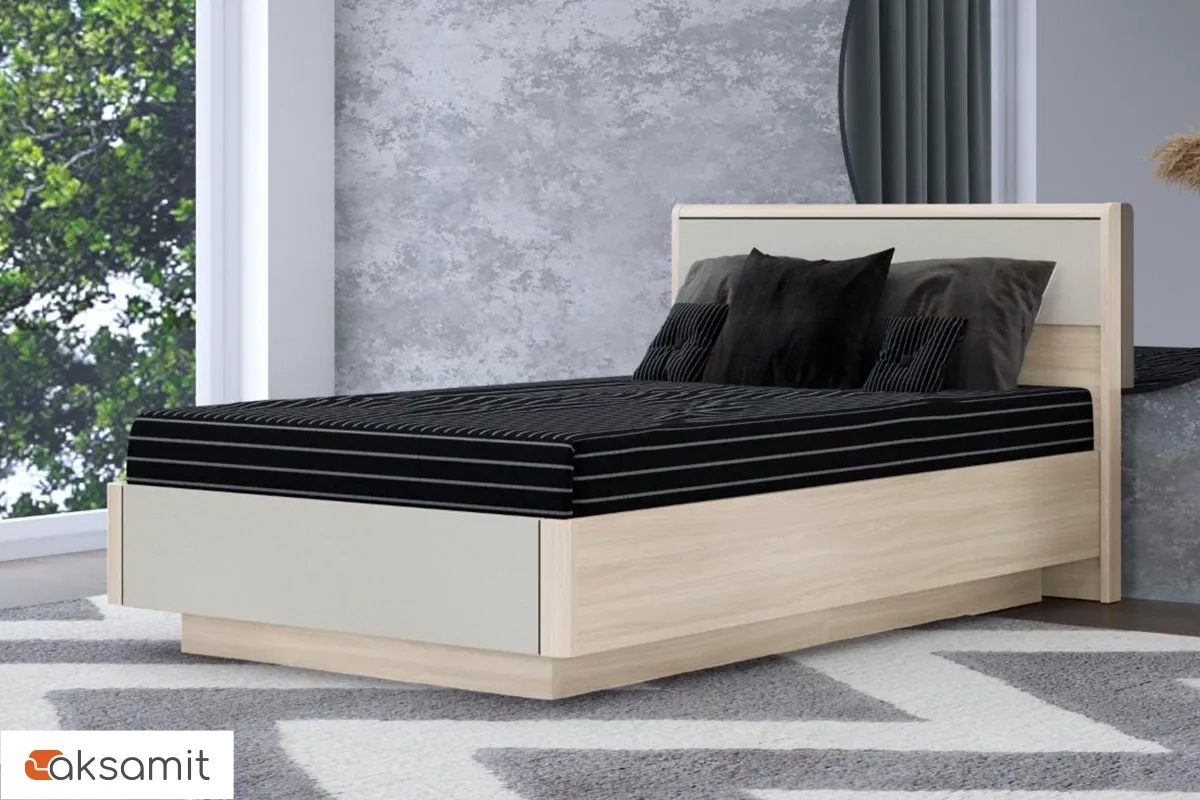 Кровать КР-4002-АС-КМ 140х200 (Ясень Асахи / Кашемир Матовый)