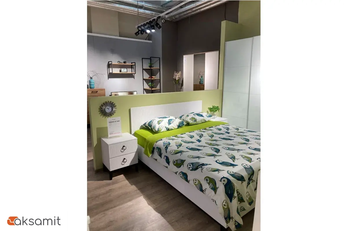 Тумба прикроватная Шарлиз (Белое сияние/Белый снег)