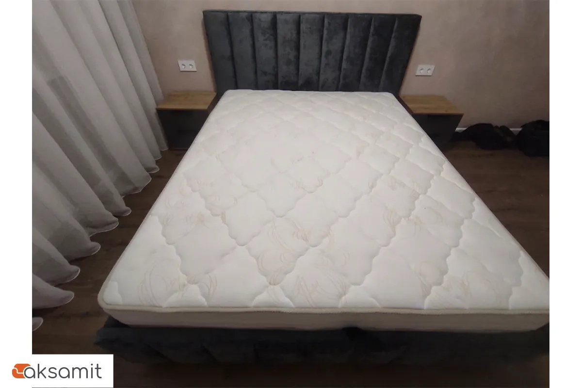 Кровать Кордова-3 с ПМ 160х200 (Катания VL-2101-24 / Мышино-серый) 1 кат.