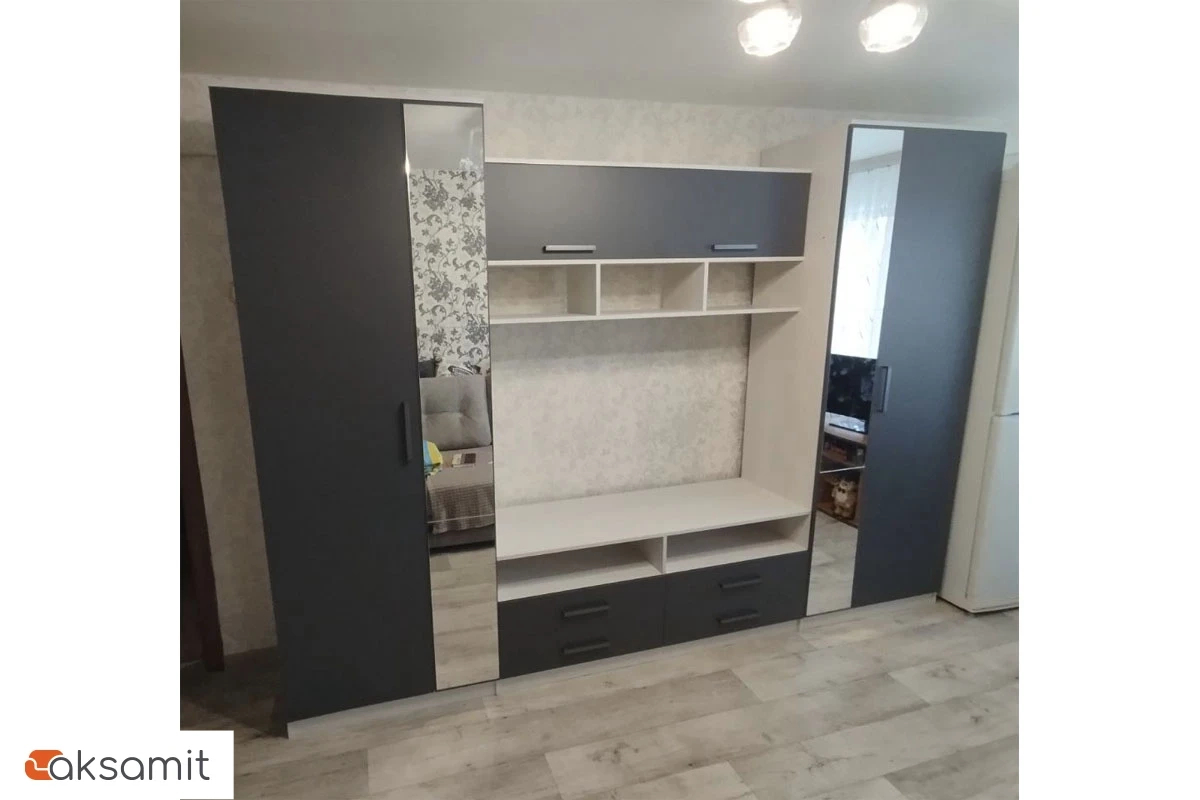 Гостиная Палермо-7 (Анкор белый/Графит)