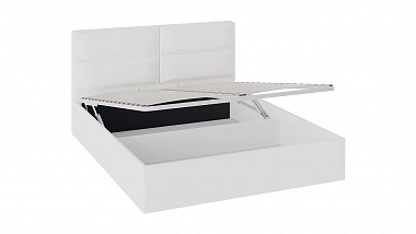 Кровать Глосс Тип 1 с мягкой обивкой и подъемным механизмом (Белая) фото
