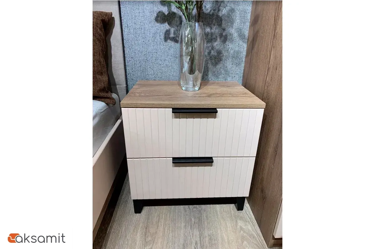 Тумба прикроватная Тоскана (Дуб Табачный/Бисквит)