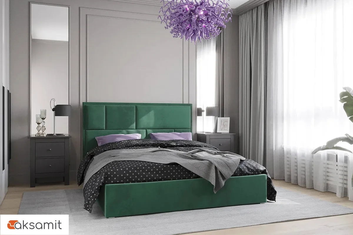 Кровать Madison с ПМ 140х200 (Велюр / Зелёный) 72306316 Кровать Madison с ПМ 140х200 (Велюр / Зелёный) 72306316
