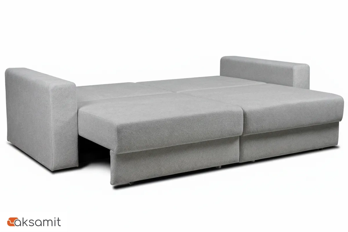 Диван Vega 2 (Набивные подушки / Отстрочка / НПБ) Джекпот - Дав (11) (Светло-серый)