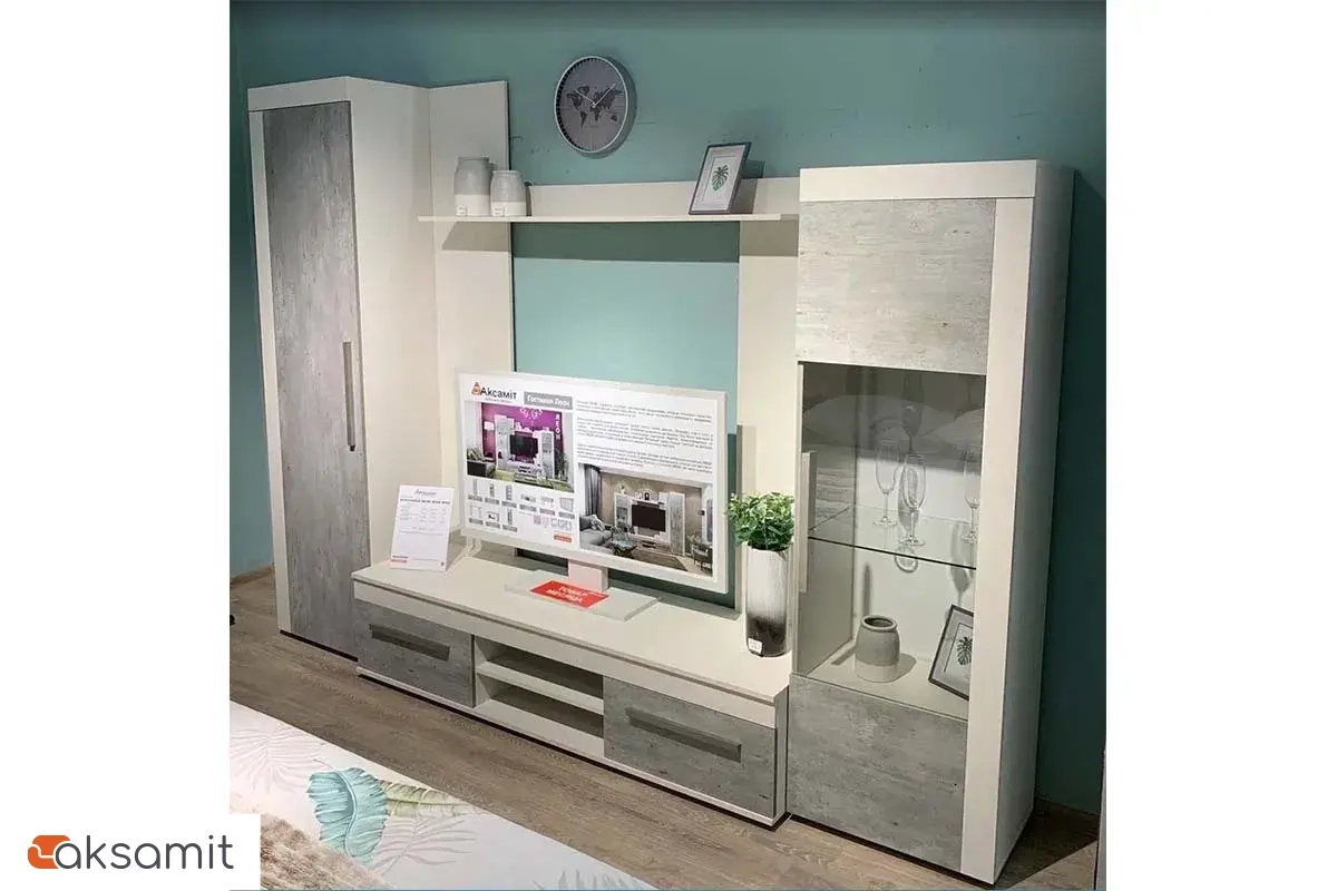 Гостиная Леон (Ясень Анкор светлый / Ателье Светлый) фото