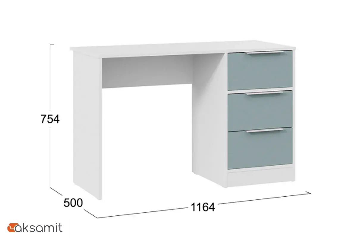 Стол письменный Марли Тип 1 (Белый/Серо-голубой)