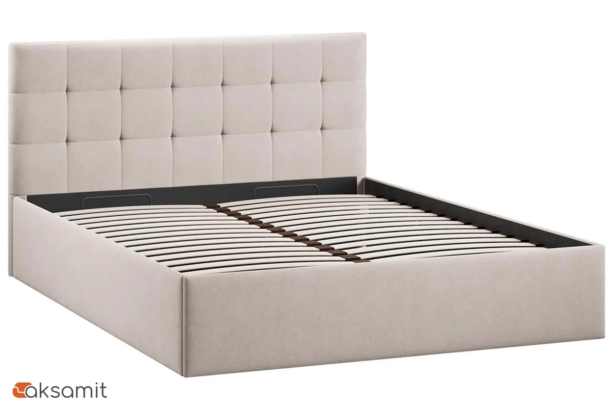 Кровать Джоли Тип 1 с ПМ и заглушиной 160х200 (Велюр / Мокко светлый)