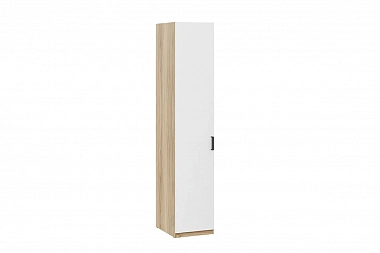 Шкаф для белья с 1 глухой дверью Рико СМ-340.07.111 (Яблоня Беллуно/Белый глянец)