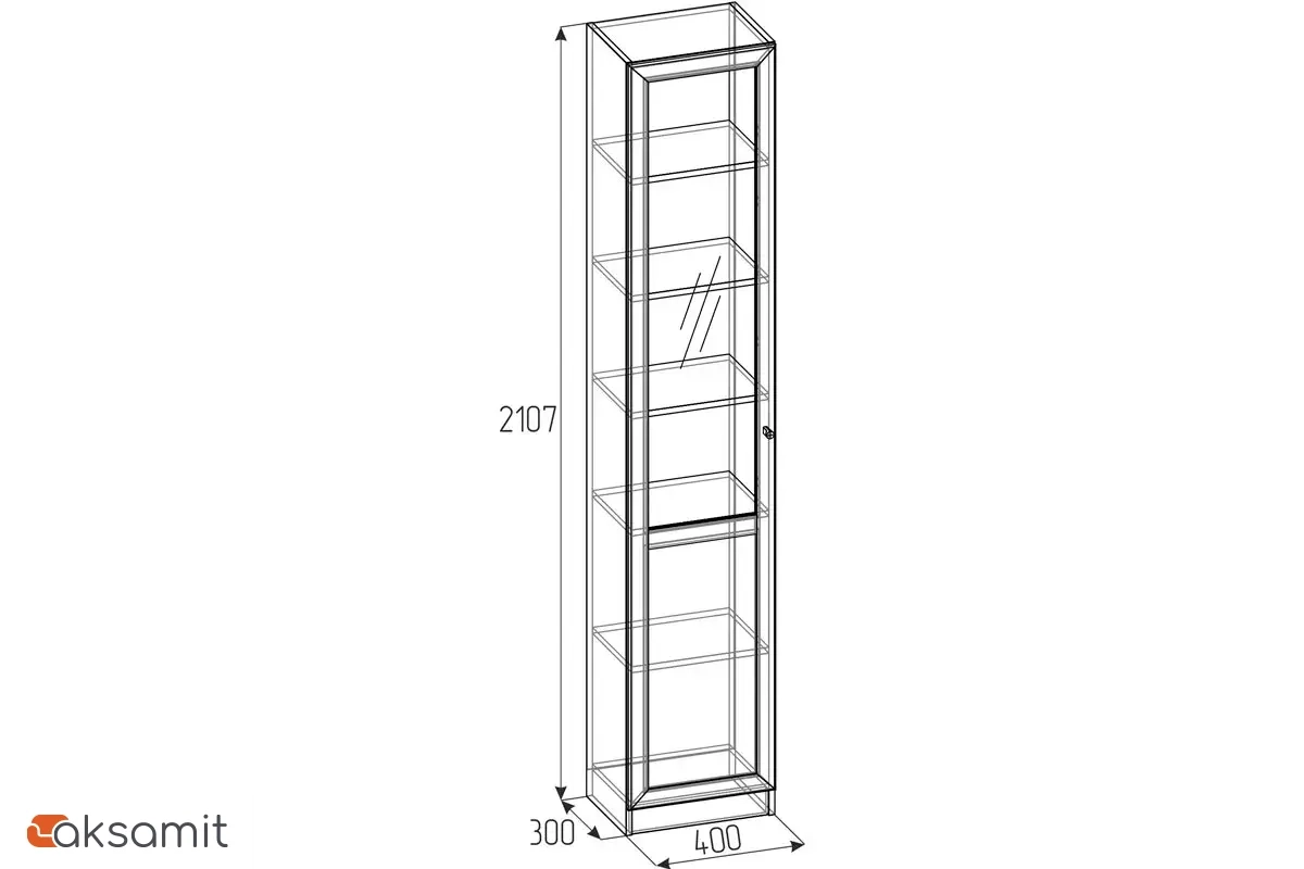 Шкаф для книг Харрис 31 (Белый)