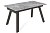 Стол обеденный Морис 1400(1800) (ст. №2/ Керамика FNZ9206050 Larka Grey/МДФ черная шагрень/Металл Черный)