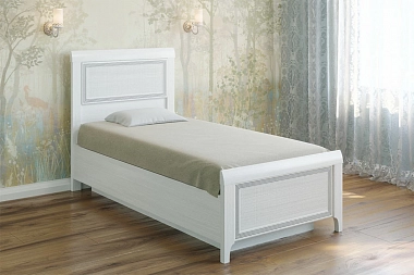 Кровать КР-1025 90х190 (Снежный Ясень)