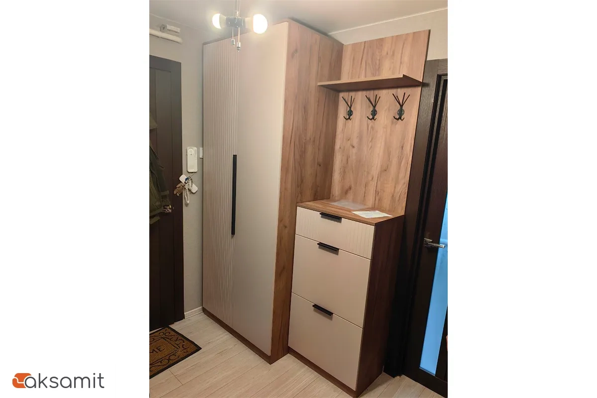 Шкаф 2х-дверный для одежды Тоскана (Дуб Табачный/Бисквит)