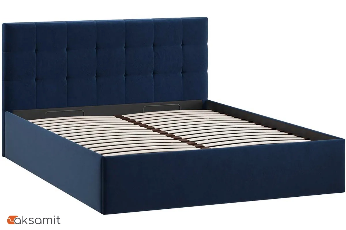 Кровать Джоли с ПМ без заглушины 160х200 Тип 1 (Микровелюр/Wellmart Blue) Кровать Джоли с ПМ без заглушины 160х200 Тип 1 (Микровелюр/Wellmart Blue)
