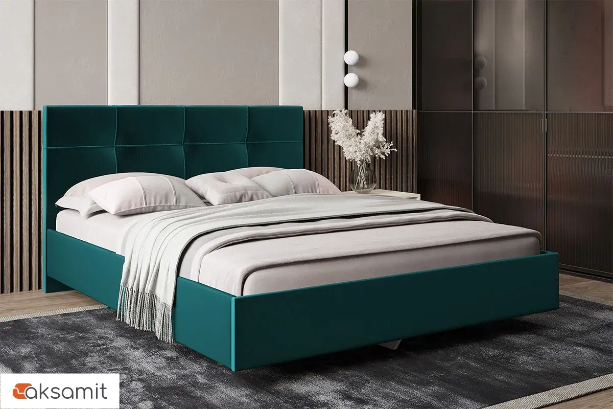 Кровать Каприз на латах 140х200 (Newtone EMERALD (зеленый)) Кровать Каприз на латах 140х200 (Newtone EMERALD (зеленый))