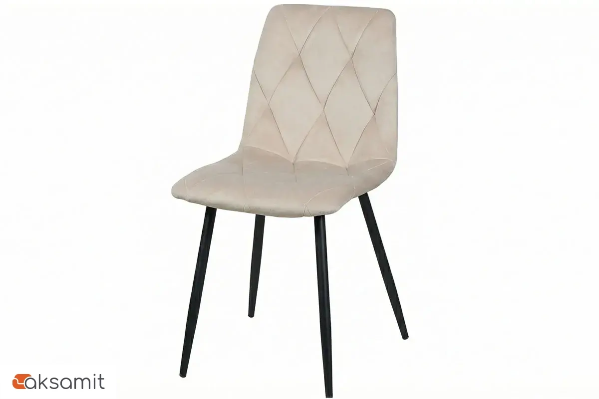Стул Регги (Муар черный / Велюр Дрим Beige) СРП-066