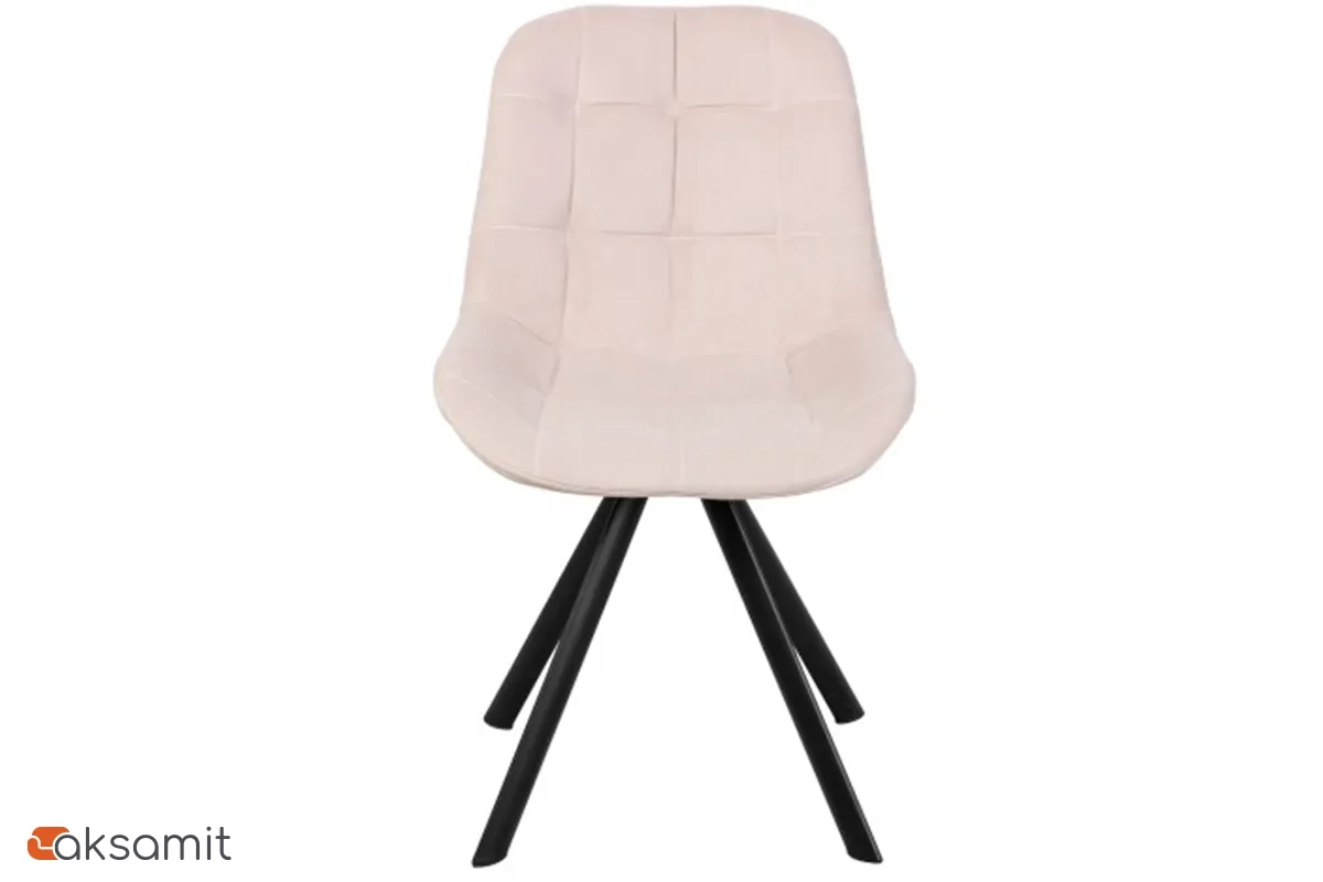 Стул поворотный Тоскана Стиль (Муар черный/Велюр Dream bone/Кремовый) СРП-433