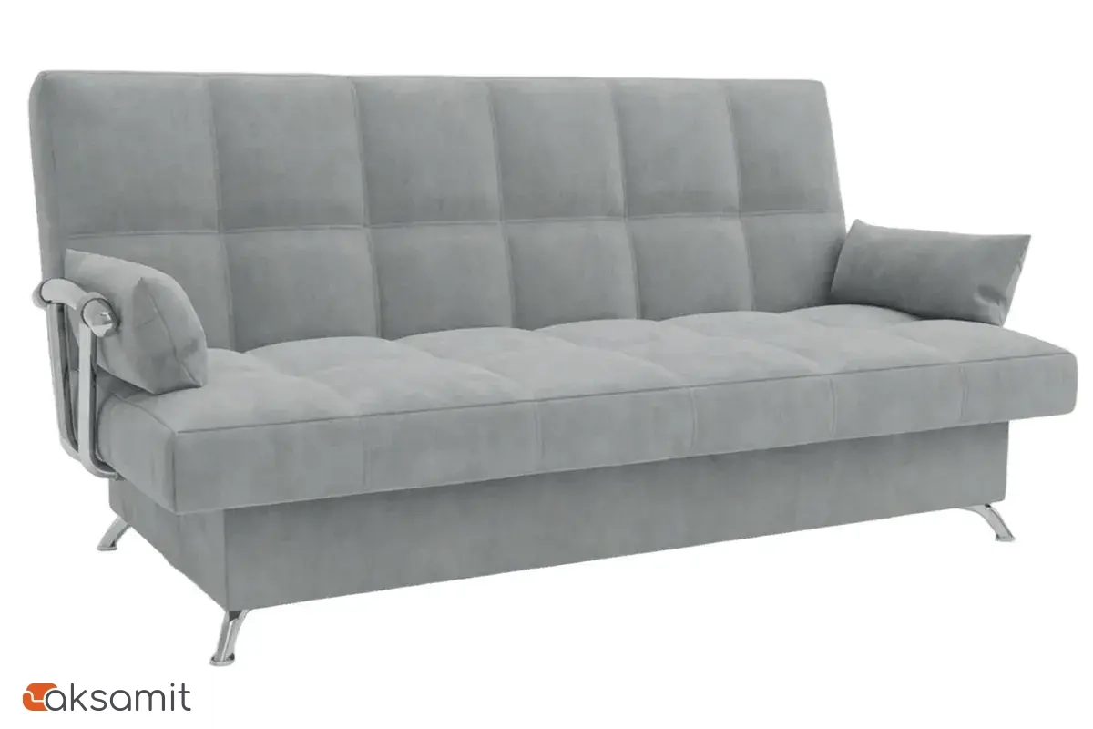 Диван-кровать Финка с хром. бок. "Регина-45.2" Боска 18 Светло-серый