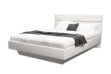 Кровать Линда 65 с ПМ 160х200 (Белый снег)